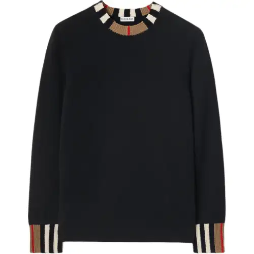 Burberry Sweaters Women's Black Crew Neck Moderate Other