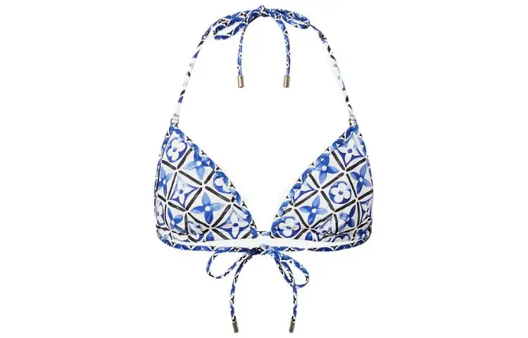 LOUIS VUITTON Monogram Flower Tile Bikini Top