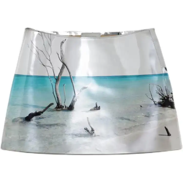 PRADA SS25 Spring Summer Women's Apparel Collection Casual Short Skirts Women's Silver