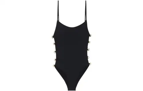 GUCCI Sparkling Swimsuit With Horsebit 'Black'