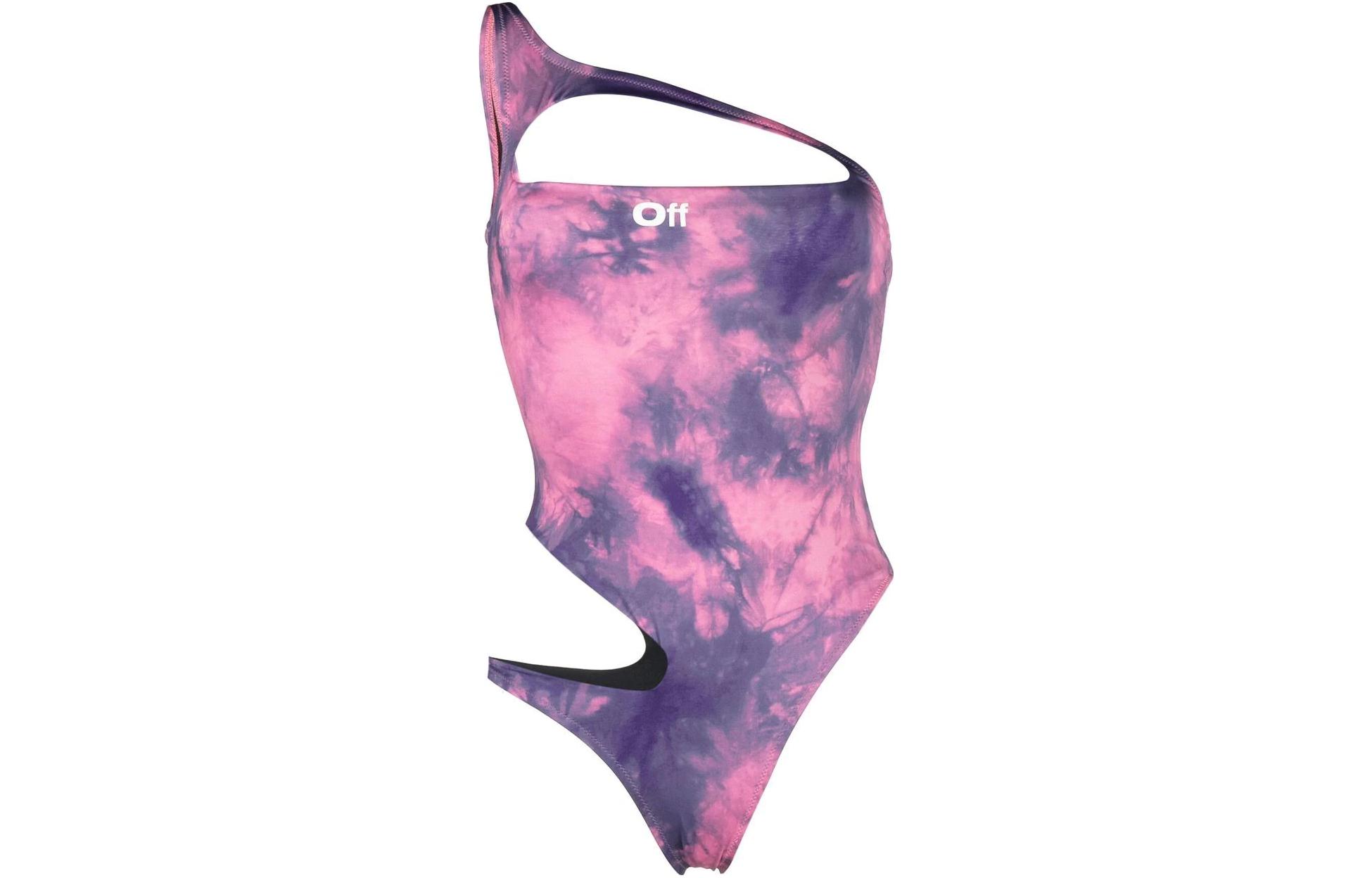 OFF-WHITE Logo Printed Cut-Out Swimsuit