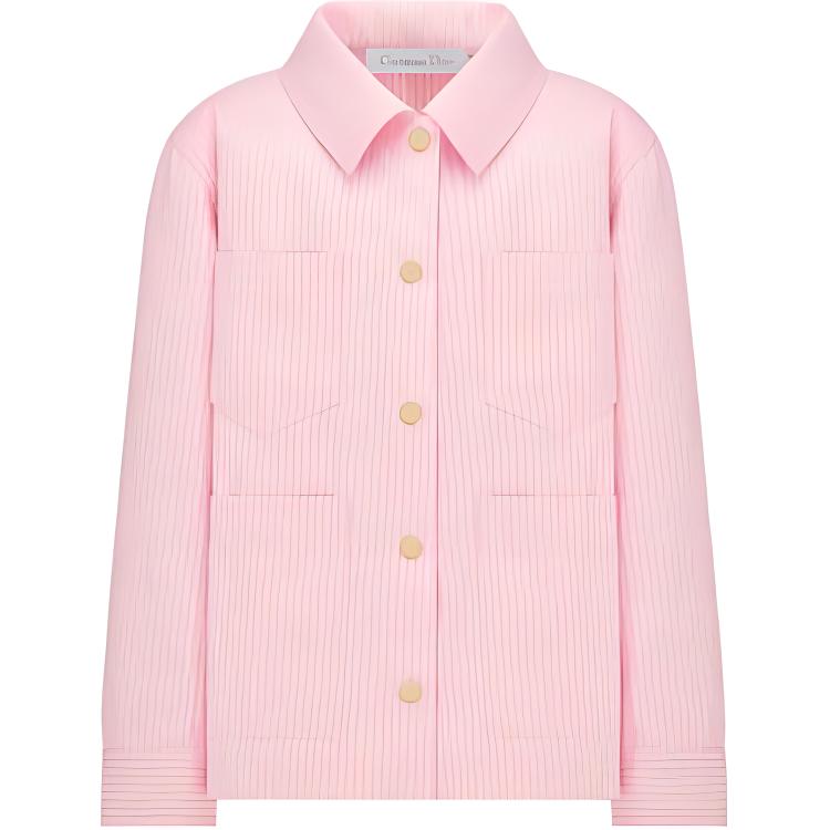 DIOR Long-sleeve, fuchsia children's classic suit jacket, square neckline