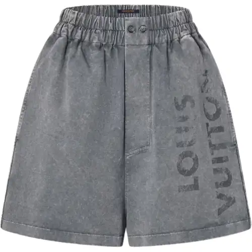 LOUIS VUITTON SS25 Denim Shorts Women's Gray