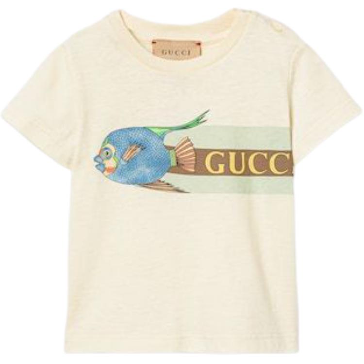 Детская футболка Gucci Cartoon Print (желтая)