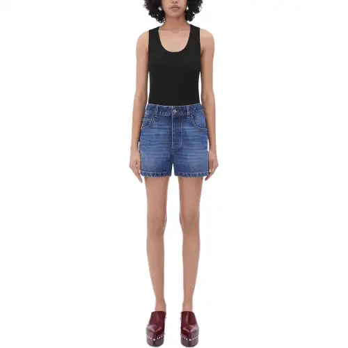 Bottega Veneta Denim Shorts Women's Blue