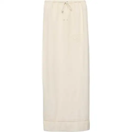 PRADA Embroidered Linen Skirt