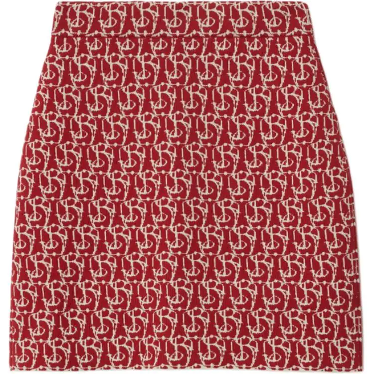 Burberry B Charm Jacquard pattern Skirt