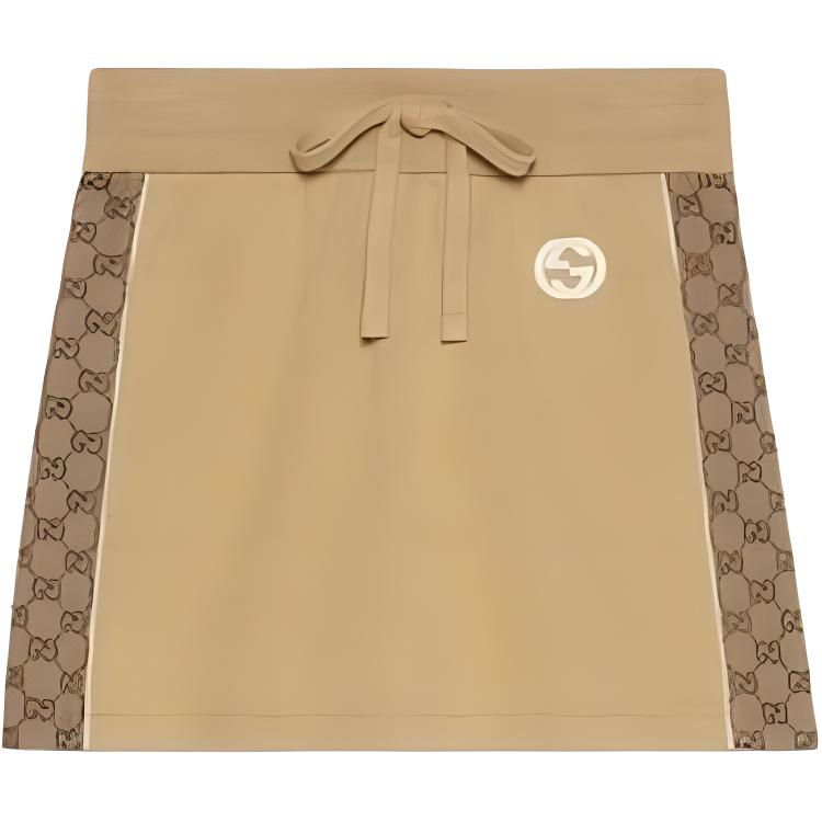 GUCCI SS24 Casual Short Skirts Women's Camel