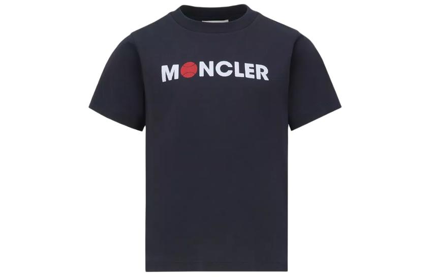 Мужская футболка Moncler Tennis Logo (синяя)