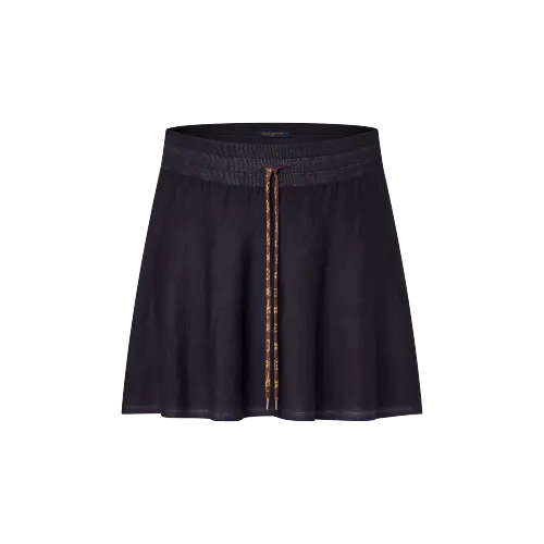 Lv Drawstring Knit Mini Skirt