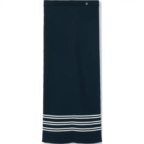 GUCCI Stretch Rib Viscose Skirt 'Blue/Ivory'