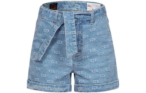 EVISU Denim Shorts Women's Denim Blue All Over Print