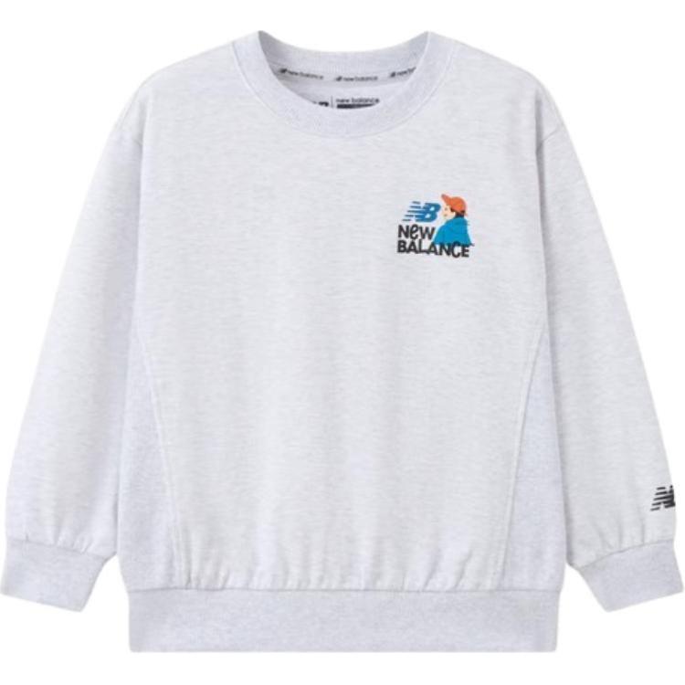 Детское худи New Balance Круглый вырез (серое)