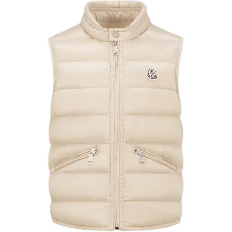 Moncler Down Vest Light Umber Kids'