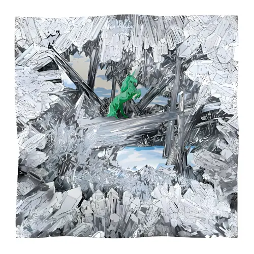 HERMES Crystal Valley Scarves Women's Gray