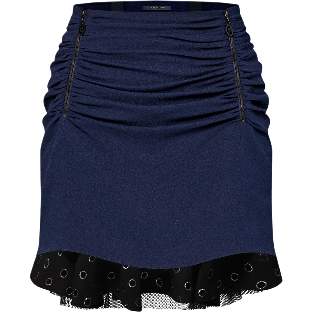 LOUIS VUITTON Jewel Hem Draped Skirt