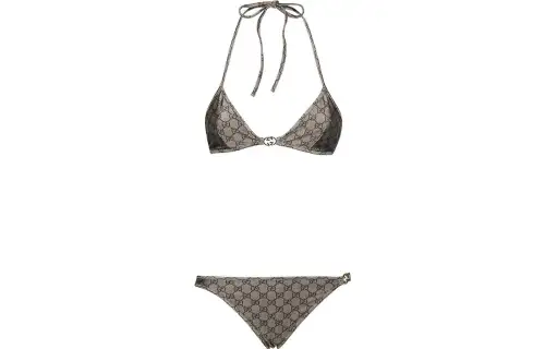 GUCCI Gg Stretch Jersey Bikini Beige