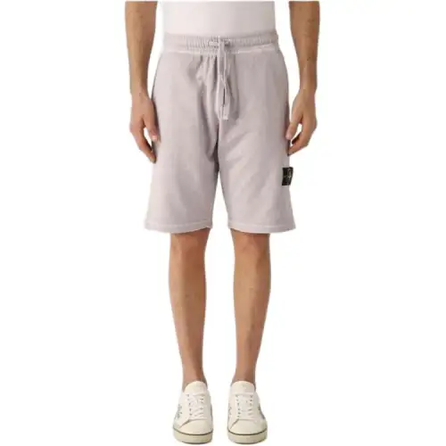 STONE ISLAND Logo Patch Drawstring Shorts