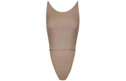 SAINT LAURENT Semi Sheer Backless Bodysuit