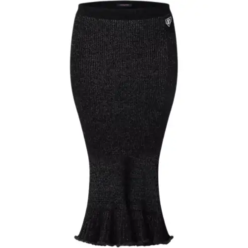 LOUIS VUITTON Flared Hem Ribbed Knit Skirt