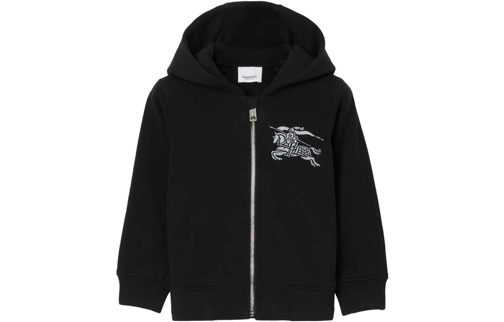 Детская толстовка Burberry Zip-Up Hoodie (черная)
