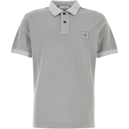 STONE ISLAND Logo Patch Short Sleeved Polo Shirt