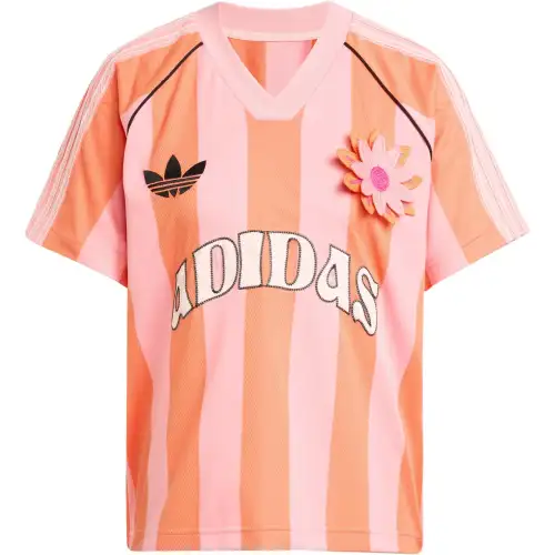 Adidas Striped Flower embellished T shirt