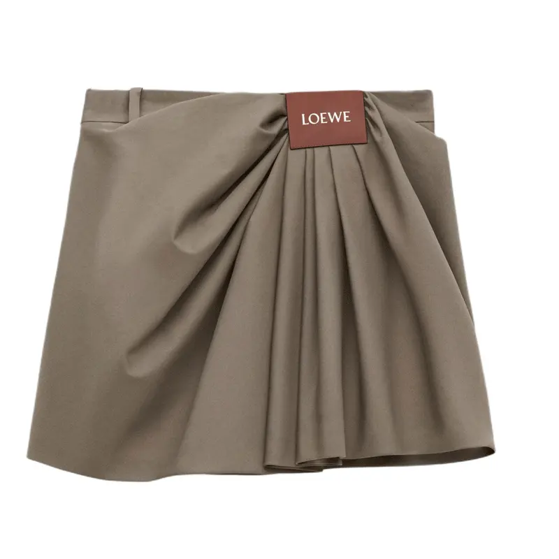 LOEWE Draped Skirt 'Khaki Brown'