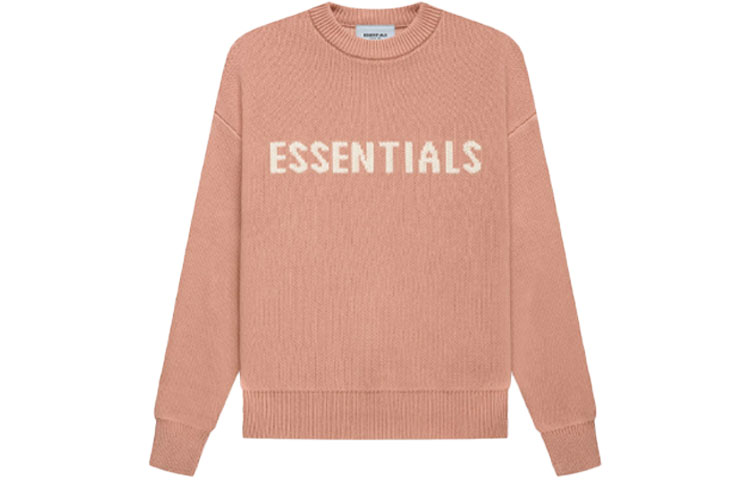 Мужской свитер Fear of God Essentials FW21 Kids Knit Pullover Matte Blush Logo (розовый)