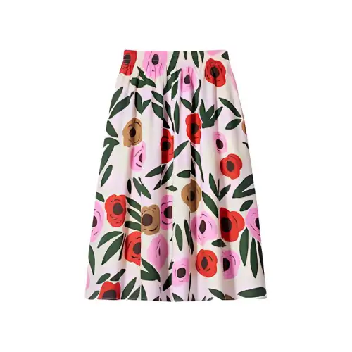 UNIQLO x Marimekko Casual Long Skirt Women's Pink