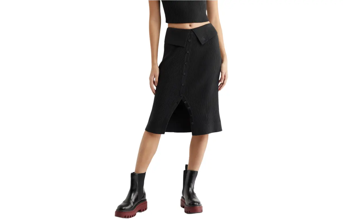 CALVIN KLEIN Casual Long Skirt Women's Black