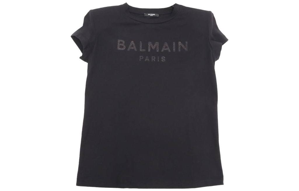 Мужские футболка BALMAIN (черная)