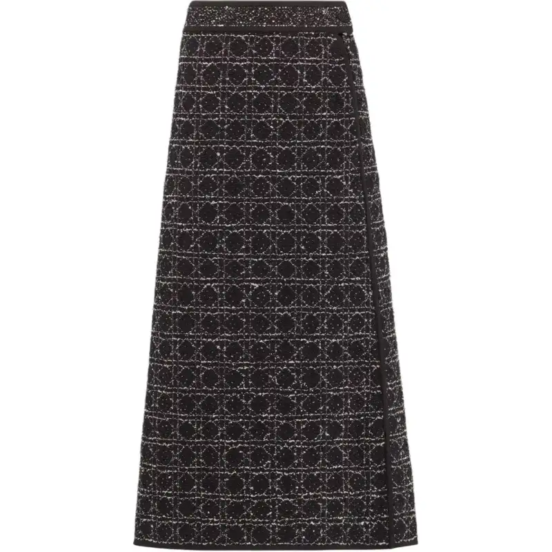 DIOR SS24 Casual Long Skirt Women's Black