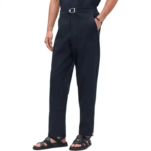 HERMES SS25 Casual Pants Men's Marine Blue