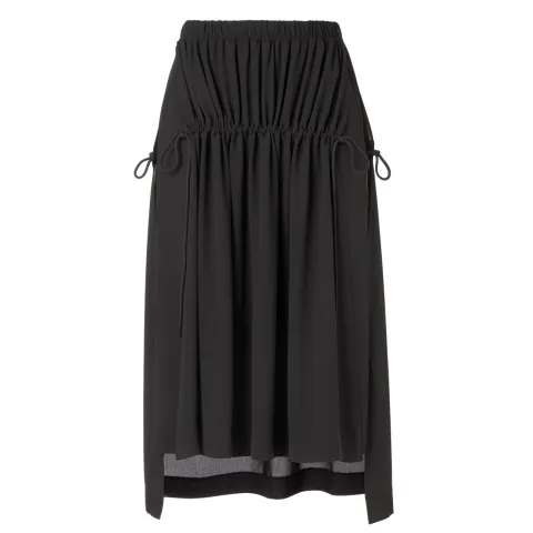 Onitsuka Tiger Ws Skirt Casual Long Skirt Women's Black