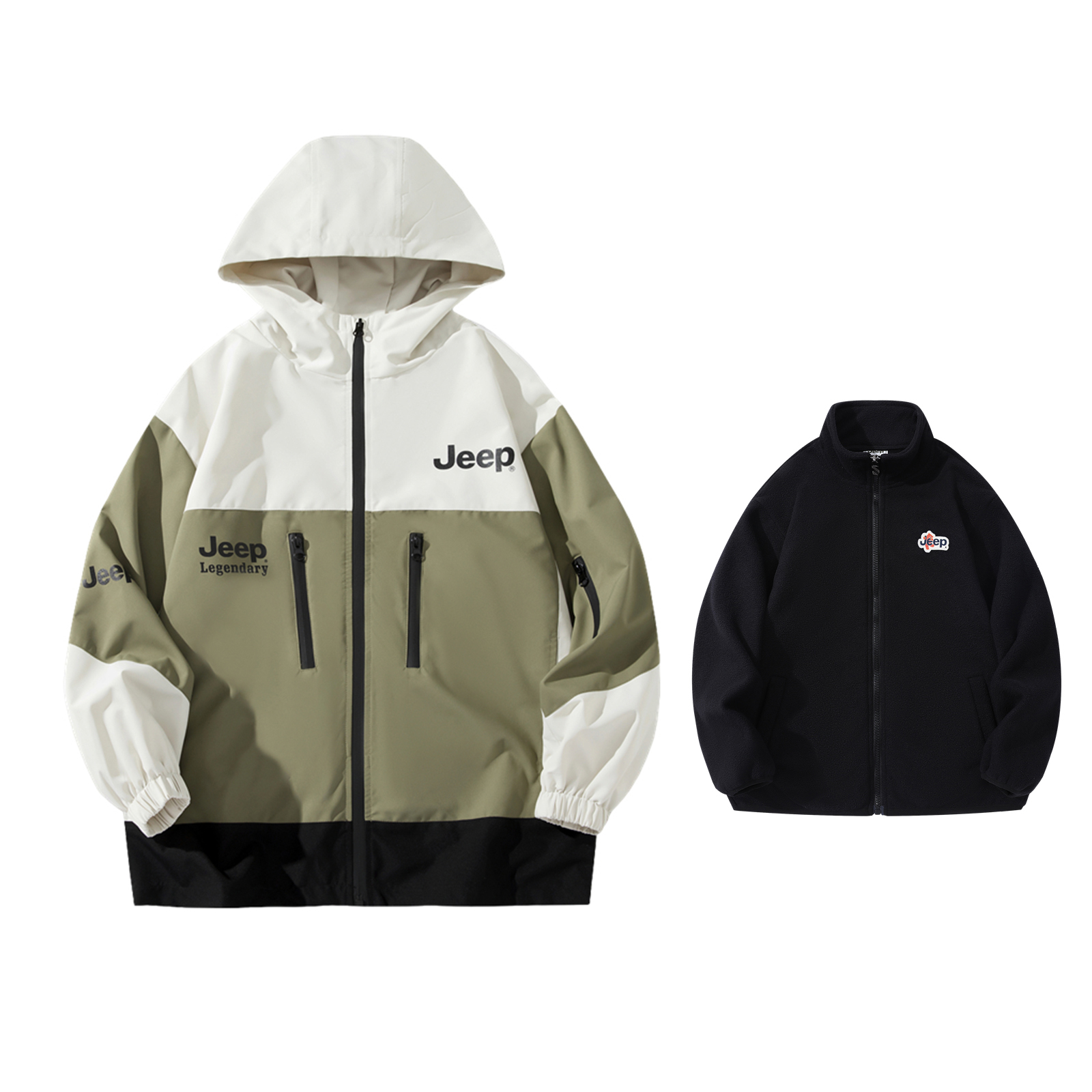 Куртка Jeep 3-in-1 Jacket (сине-зеленая) — фото 35