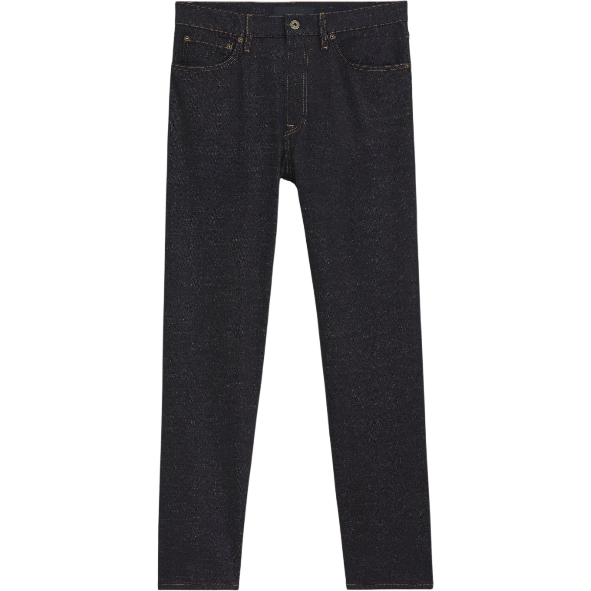 HUGO BOSS X Бекхэм Дэвид твердый цвет средняя посадка Конус эластичные джинсы мужской стиль темно голубой