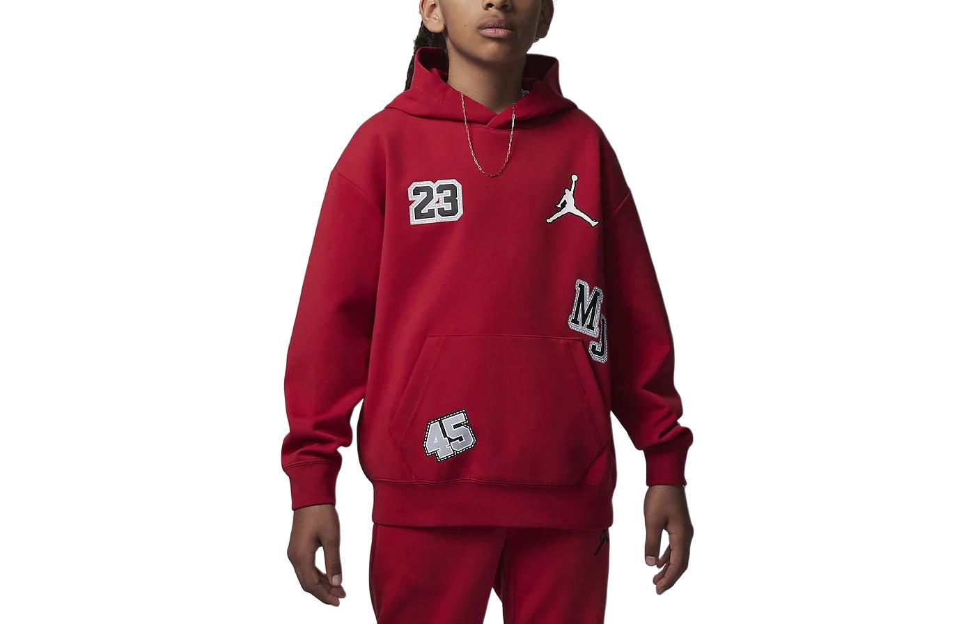 Мужское худи Jordan Sneaker School Patch (красное)