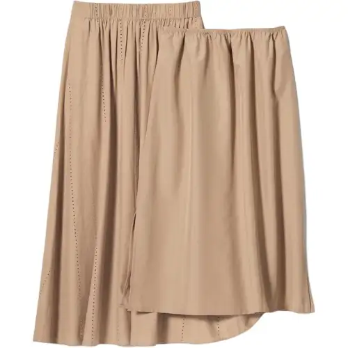 UNIQLO Casual Long Skirt Women's Dark Beige