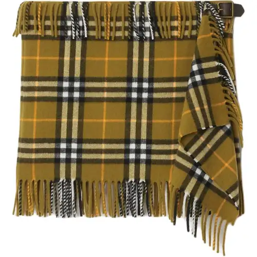 Burberry Checked Fringe Detailed Mini Skirt