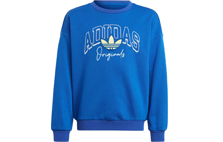Детское худи adidas originals Collegiate Graphic Pack Crew Logo (синее)