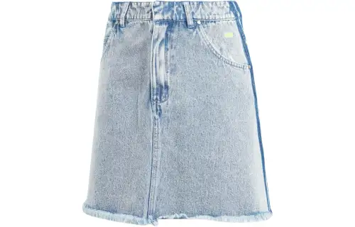 Adidas Originals Kseniaschnaider Frayed Denim Short Skirts Women's Light Gray Blue