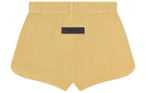 Fear of God Essentials Drop2 SS23 Retro Letter Label Beach Shorts Women's Goose Yellow