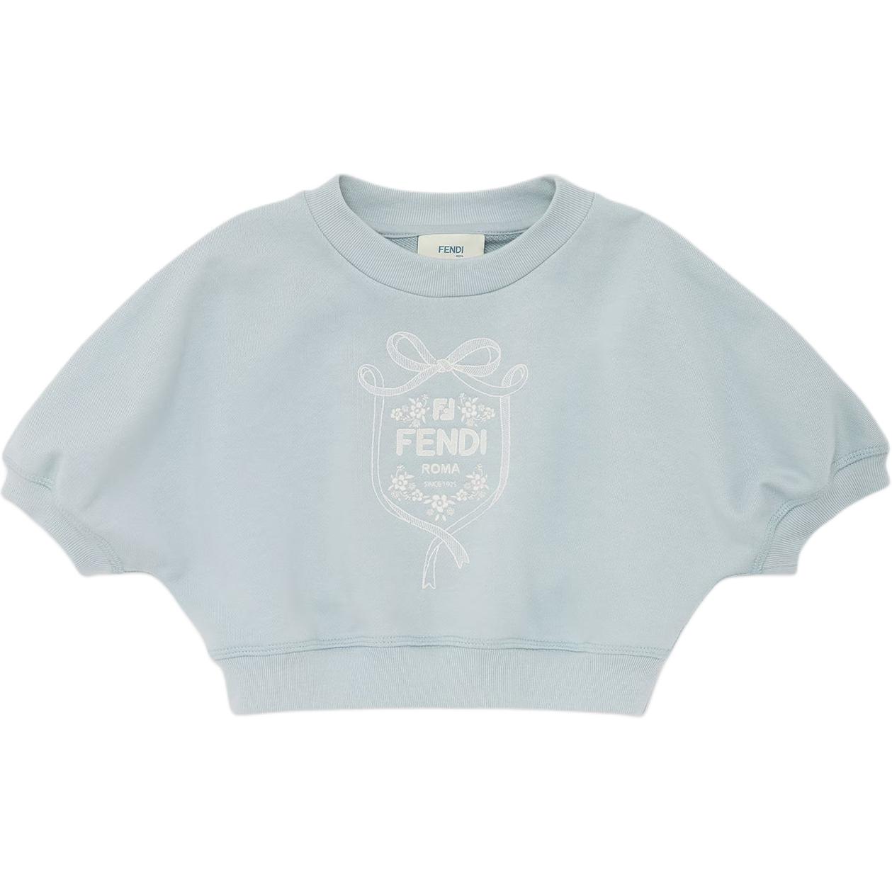 Женская толстовка Fendi SS24 Logo (голубая)