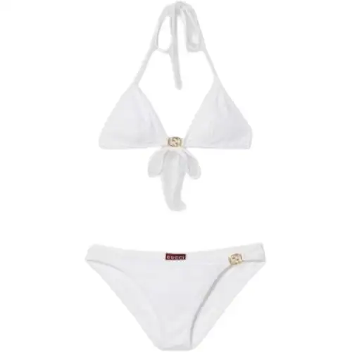 GUCCI Stretch Jersey Bikini White