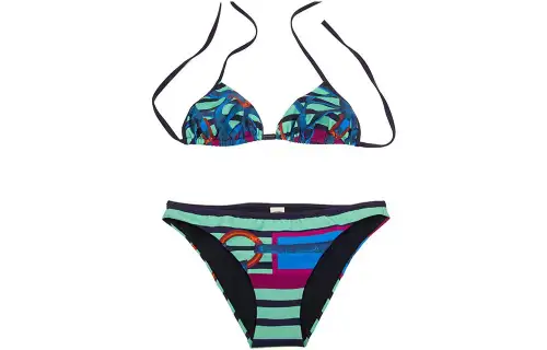 HERMES Two Piece Swimsuit Women's Green