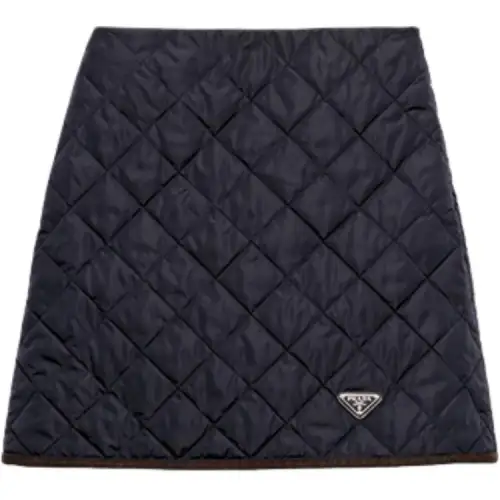 PRADA FW24 Casual Short Skirts Women's Blue