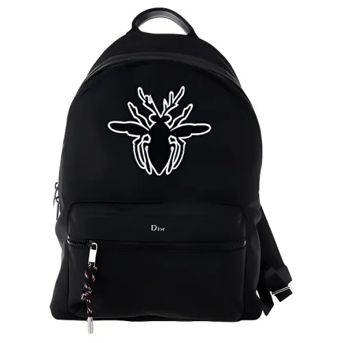 DIOR Nylon Fabric Backpack Unisex Black