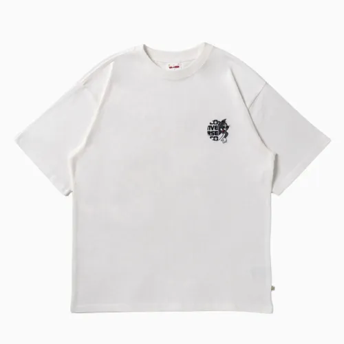 Converse T Shirts Unisex Ecru Crew Neck Moderate