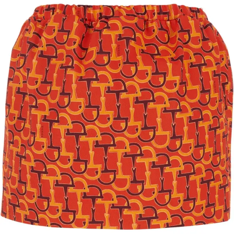 GUCCI Horsebit Printed Mini Skirt